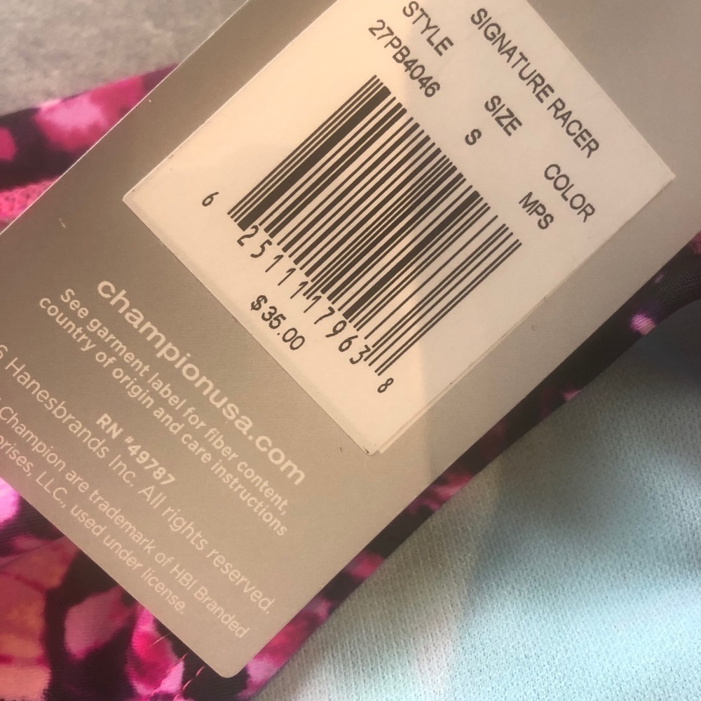 NWT CHAMPION 🦋 Pink Butterfly Racer Swim Bottom - Picture 4 of 8